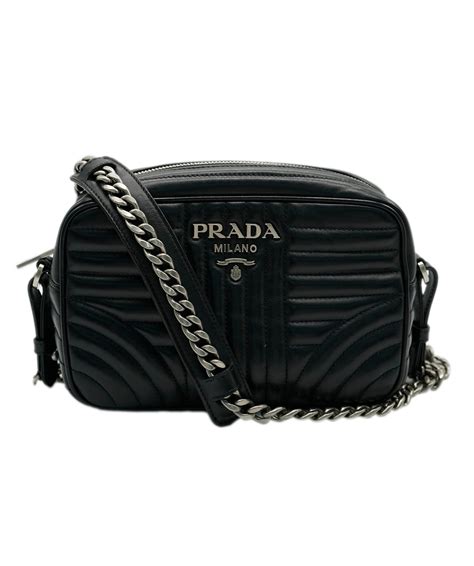 Prada Soft Calf Leather Diagramme Camera 